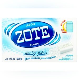 Jabon Zote Blanco Laundry Flakes new factory sealed 500 grams 17.5 ounces